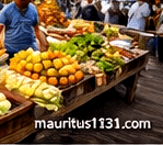 Obstand des Weges überall auf Mauritius zu finden.